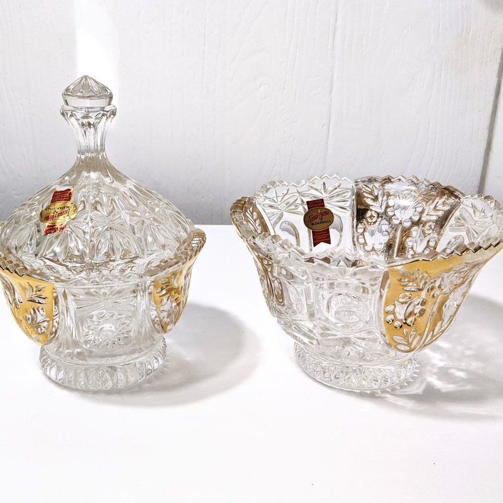 Vintage Anna Hutte Candy Dish and Bowl